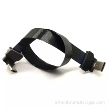 90 Degree FFC FPC Flat Micro Ribbon Cable Wire Harness USB Micro Ribbon Cable Grey / Black / Custom Accept Electronic